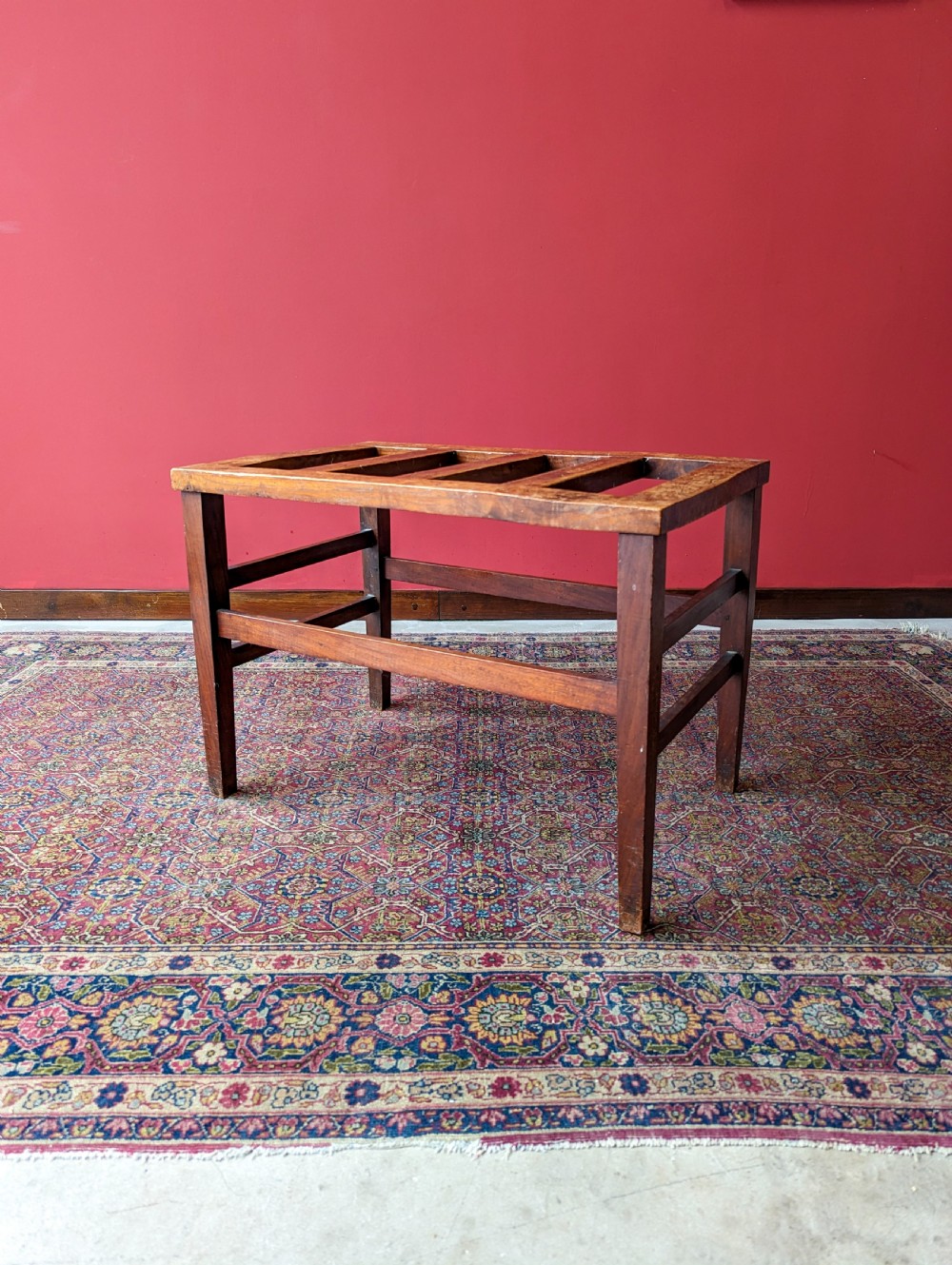 Antique 1920’s American Walnut Luggage Stand View VII