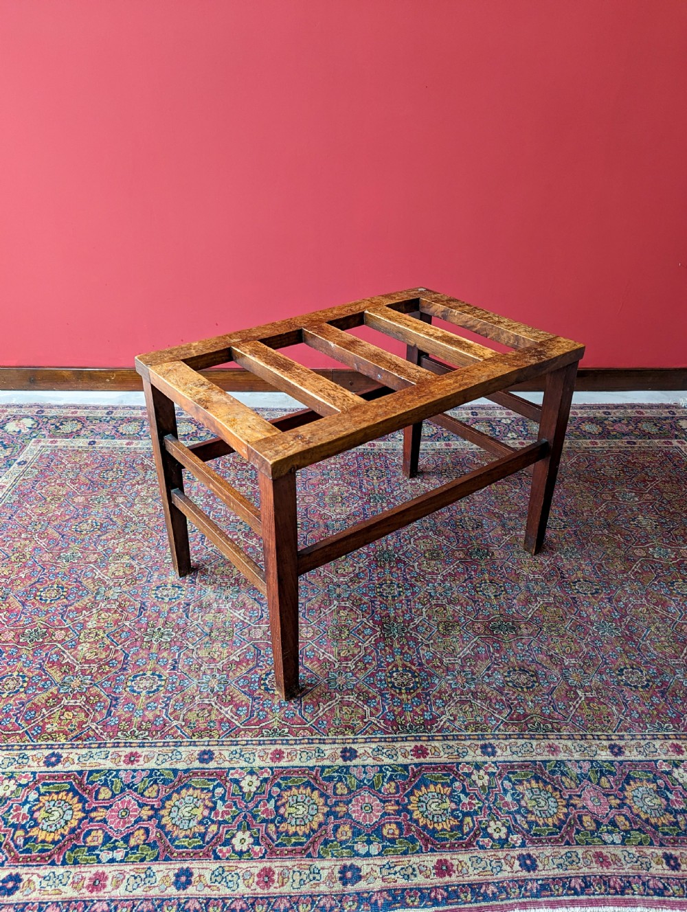 Antique 1920’s American Walnut Luggage Stand View VIII