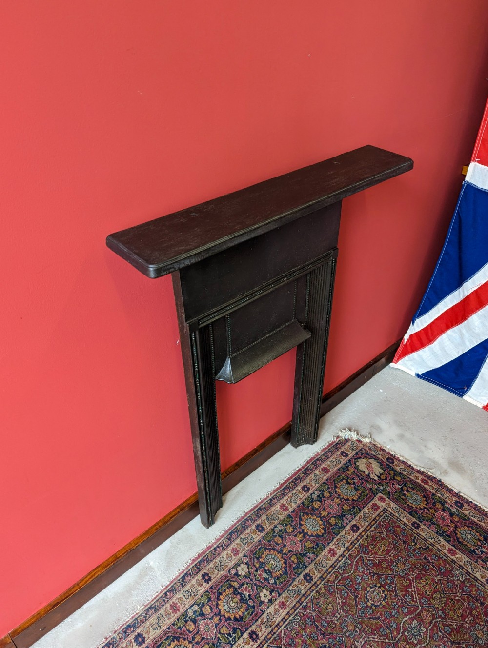 Antique Victorian Small Cast Iron Fireplace View VI