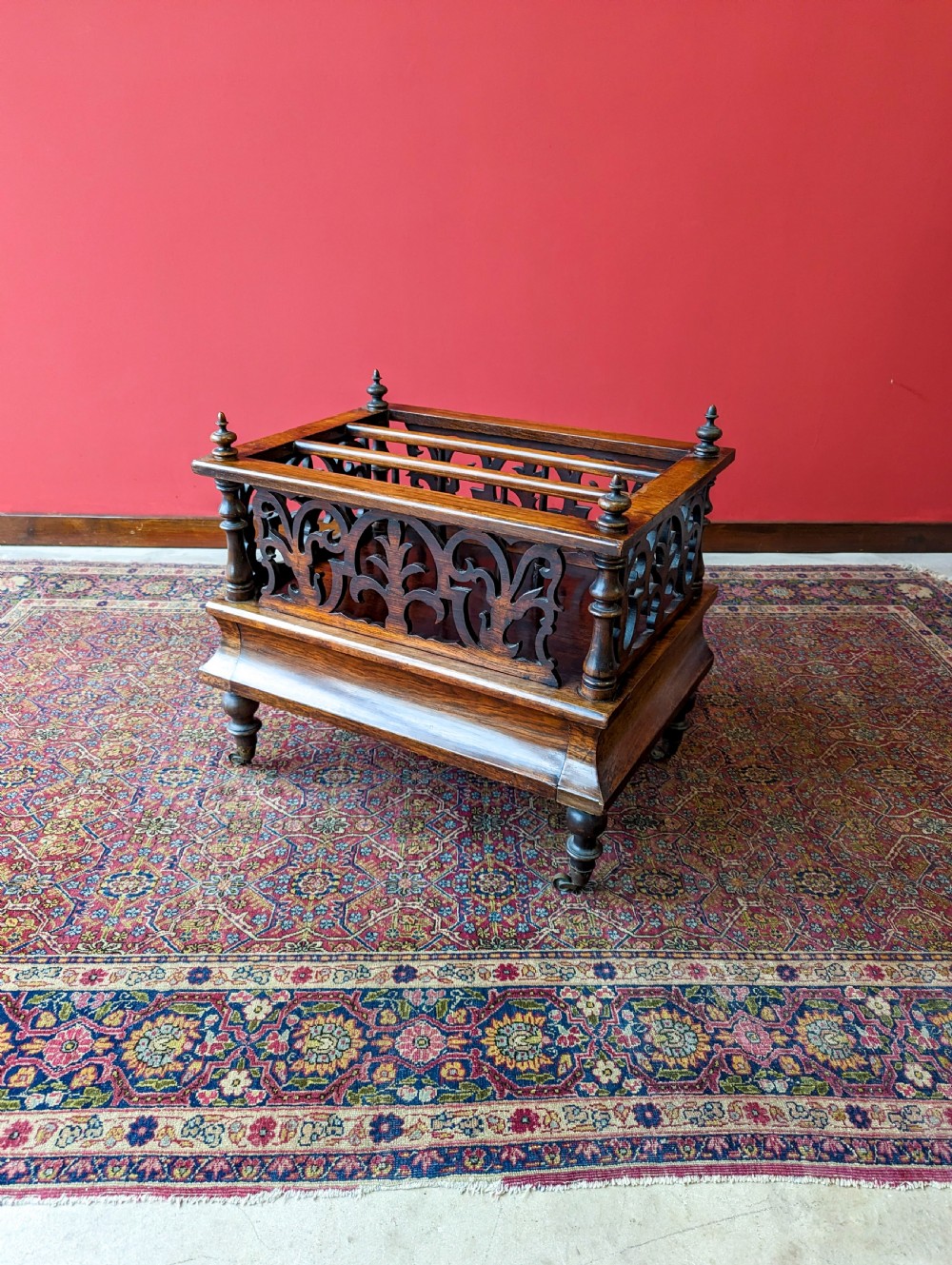 Antique Victorian Rosewood Canterbury