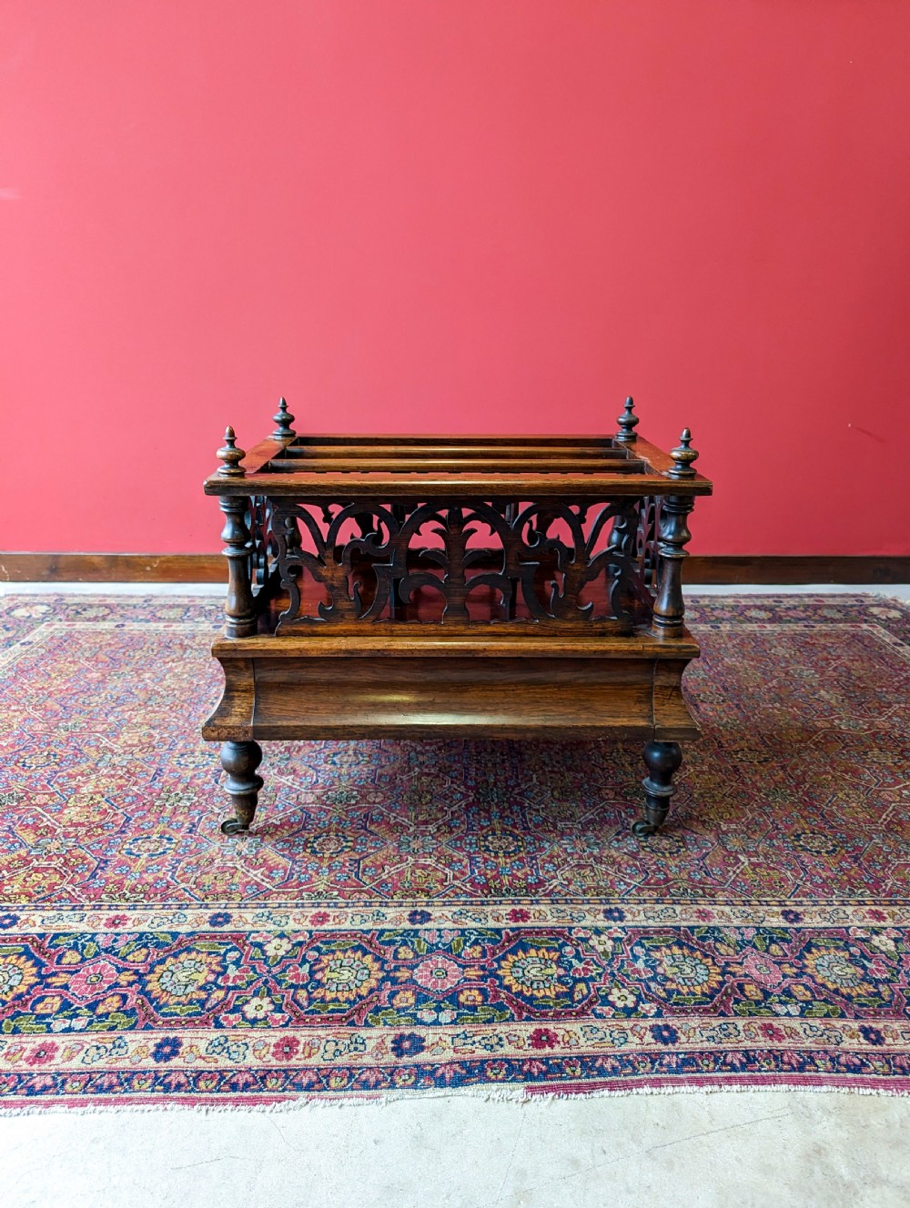 Antique Victorian Rosewood Canterbury View II