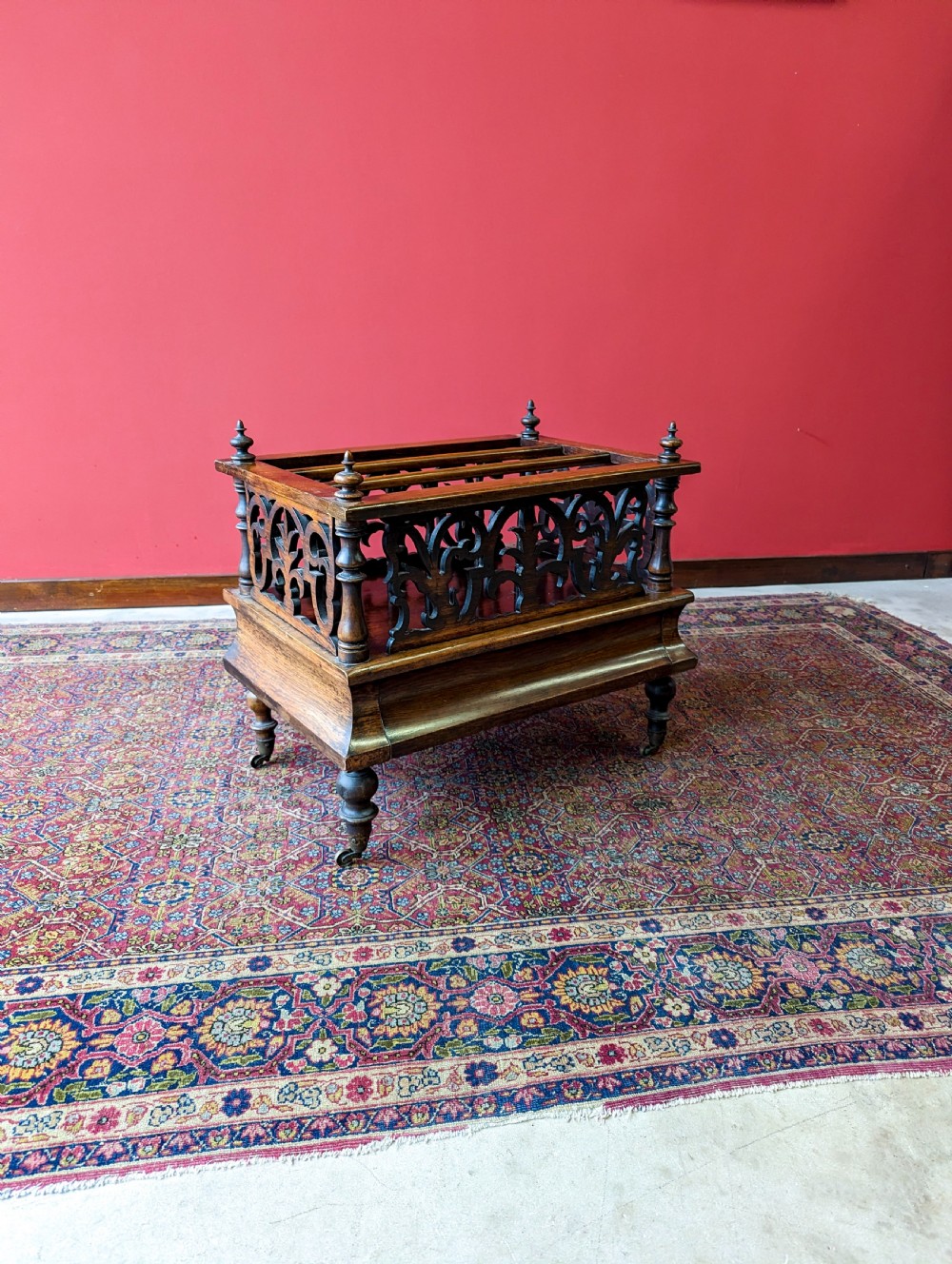 Antique Victorian Rosewood Canterbury View IV