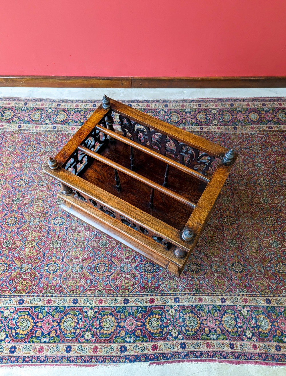 Antique Victorian Rosewood Canterbury View VI