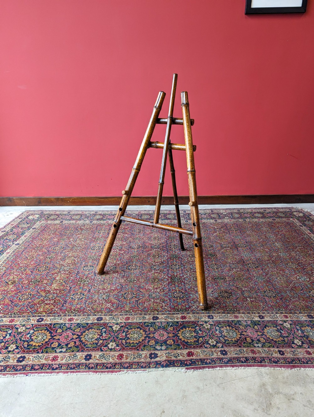 Antique Victorian Bamboo Easel Stand