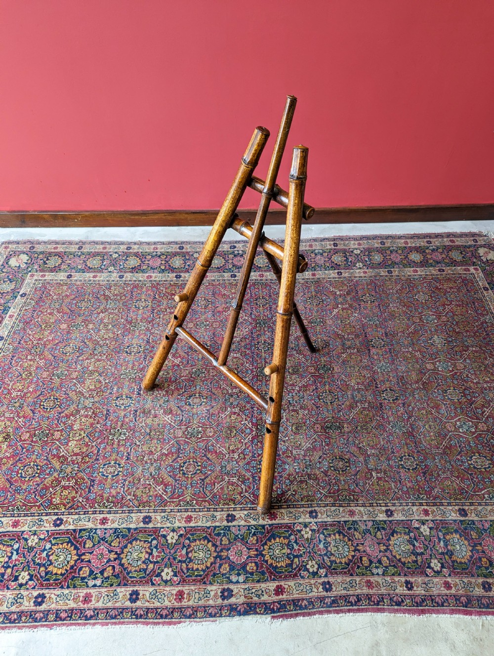 Antique Victorian Bamboo Easel Stand View III