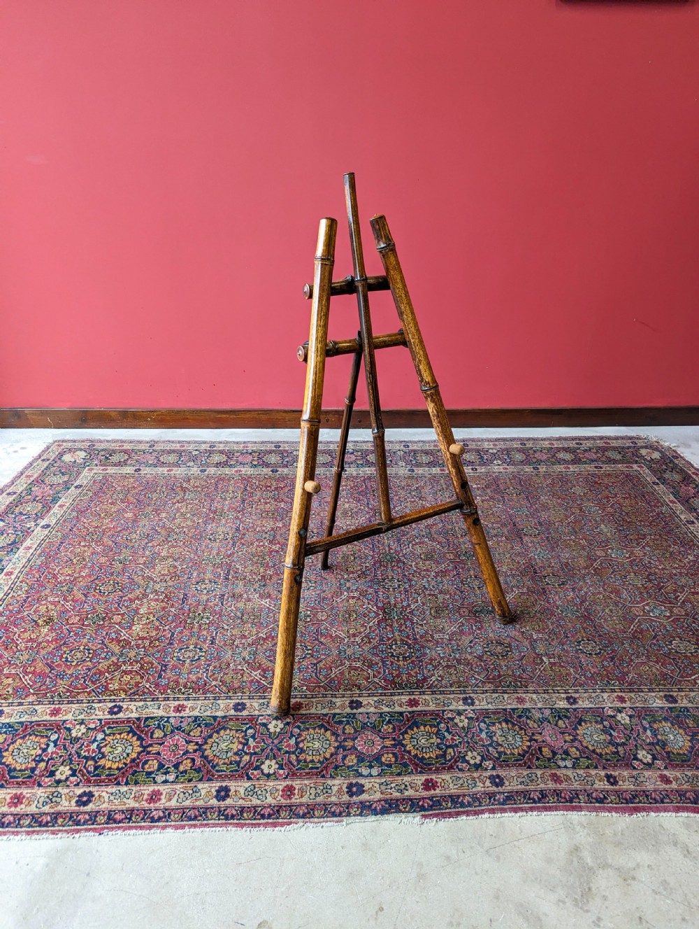 Antique Victorian Bamboo Easel Stand View V