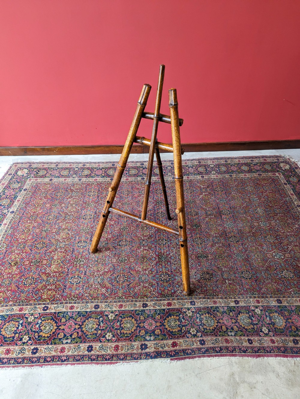 Antique Victorian Bamboo Easel Stand View VI