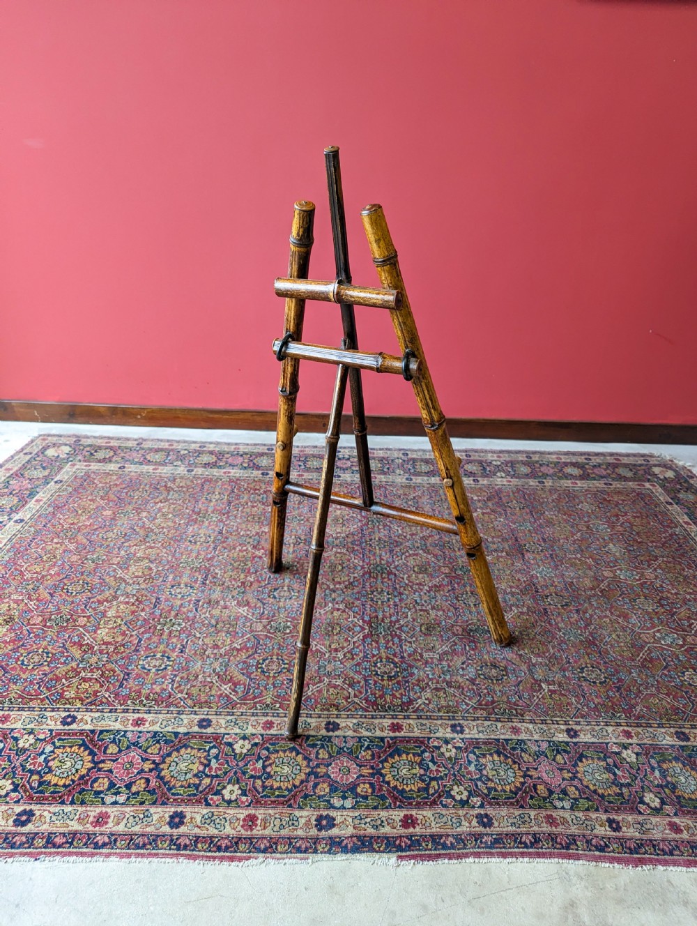 Antique Victorian Bamboo Easel Stand View VII