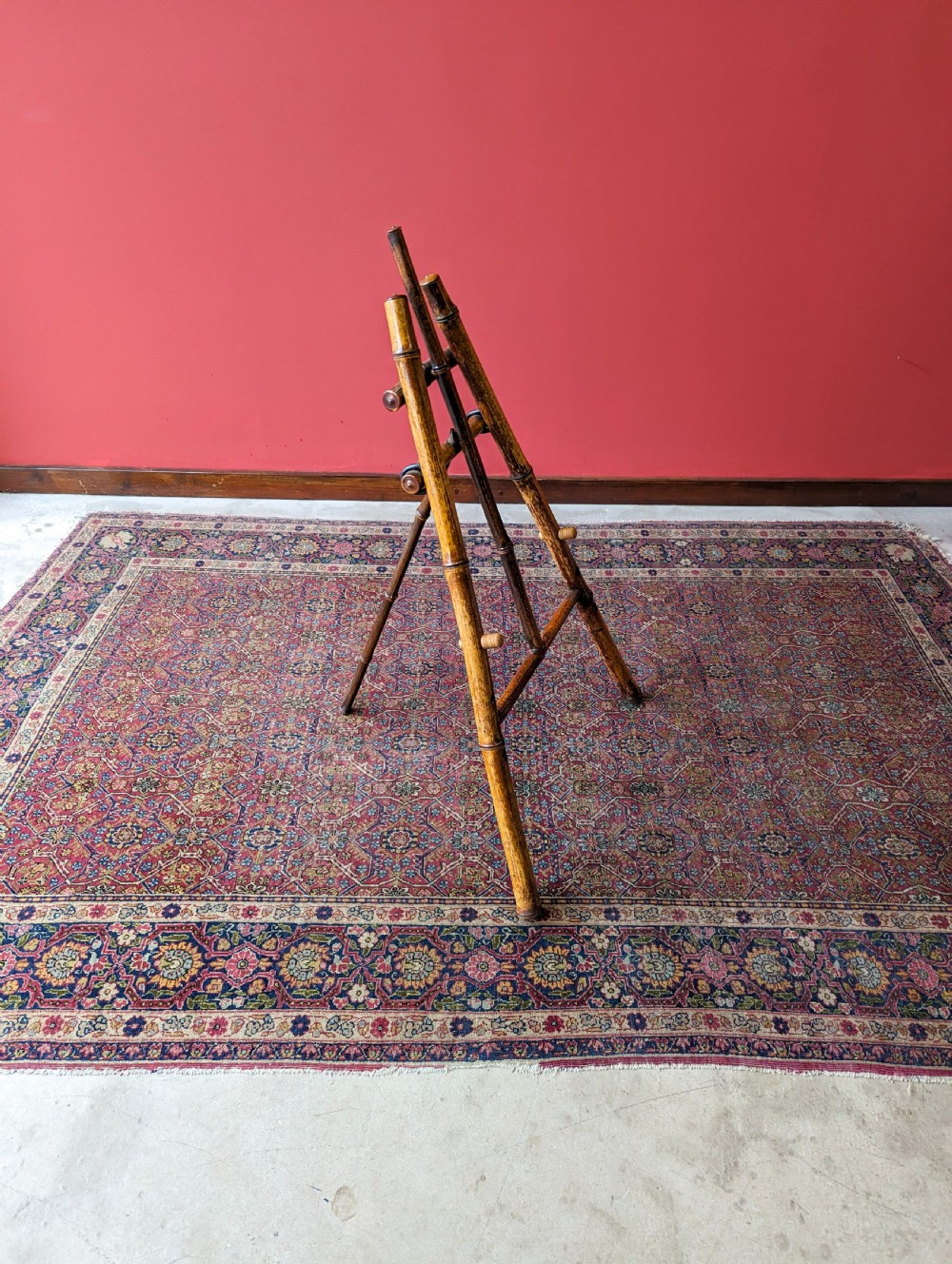 Antique Victorian Bamboo Easel Stand View VIII