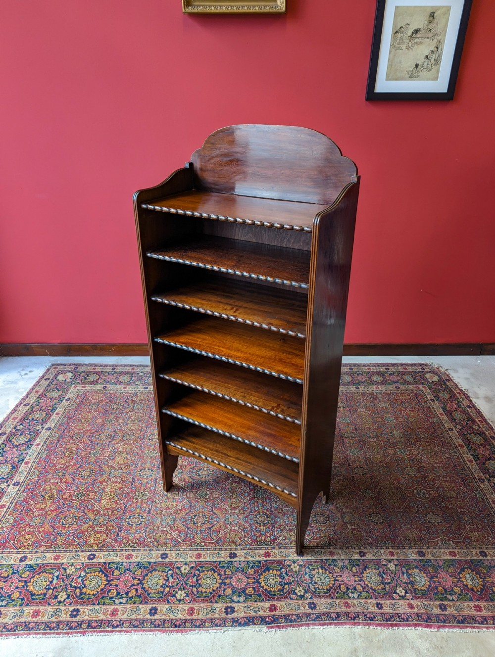 Antique Mahogany Waring & Gillow Freestanding Open Shelves