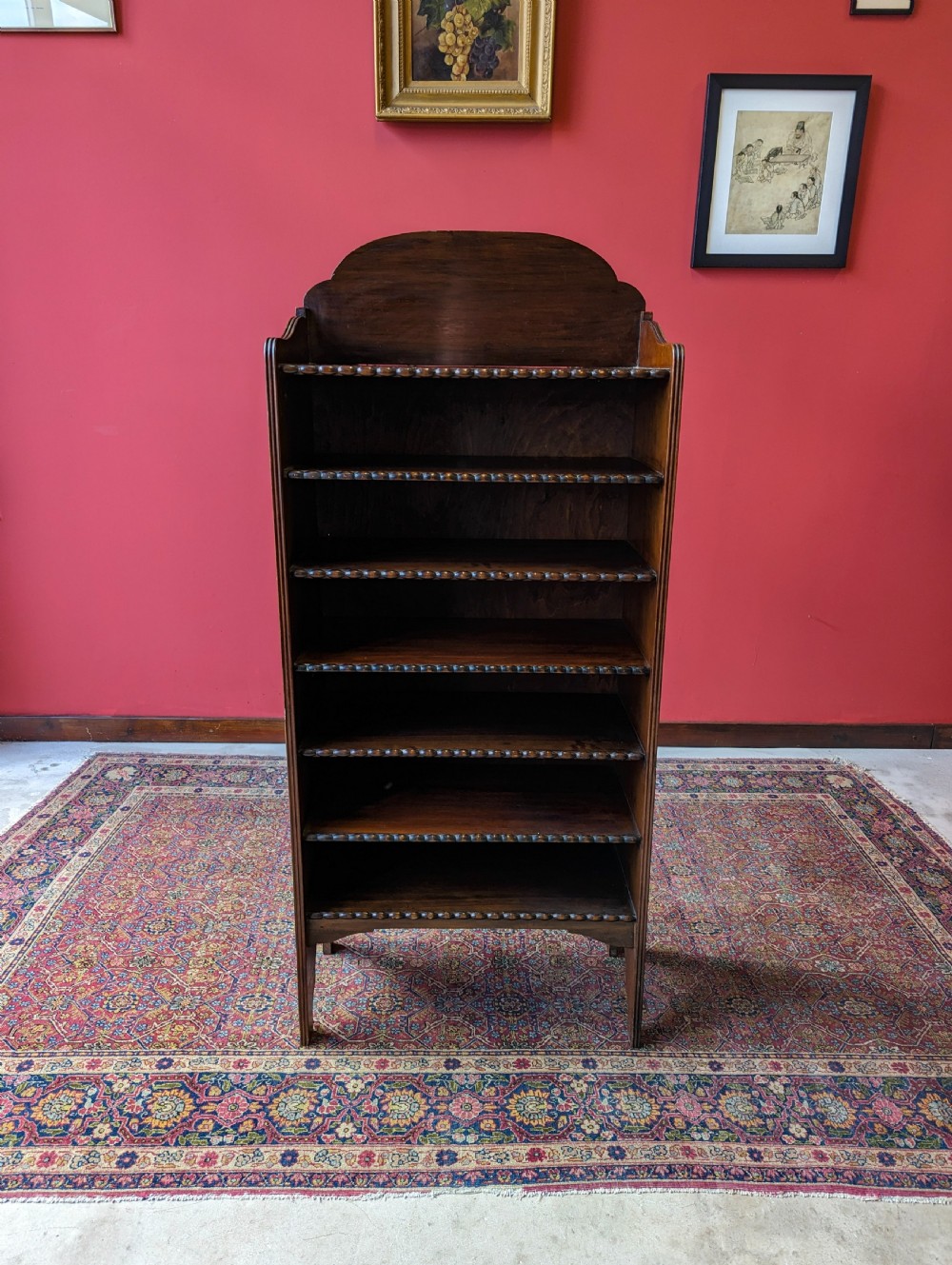 Antique Mahogany Waring & Gillow Freestanding Open Shelves View II