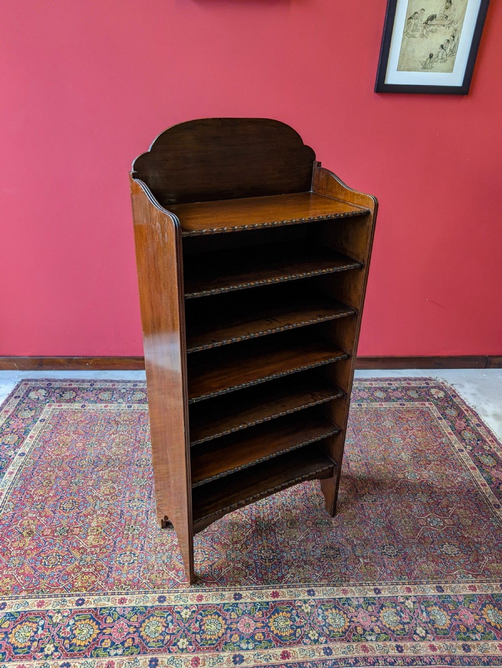 Antique Mahogany Waring & Gillow Freestanding Open Shelves View V