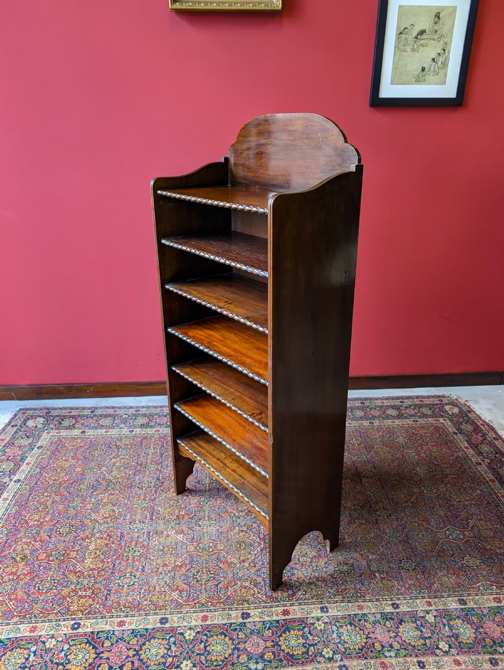 Antique Mahogany Waring & Gillow Freestanding Open Shelves View VI