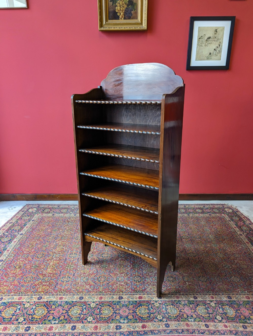 Antique Mahogany Waring & Gillow Freestanding Open Shelves View VIII
