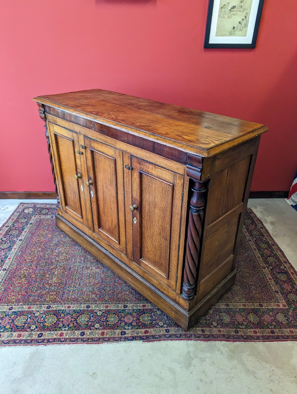 Antique George II Oak Cupboard / Sideboard Circa 1750 View II