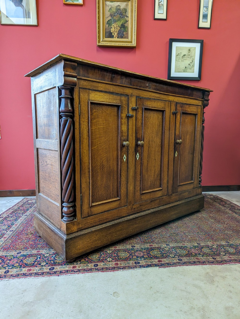 Antique George II Oak Cupboard / Sideboard Circa 1750 View III