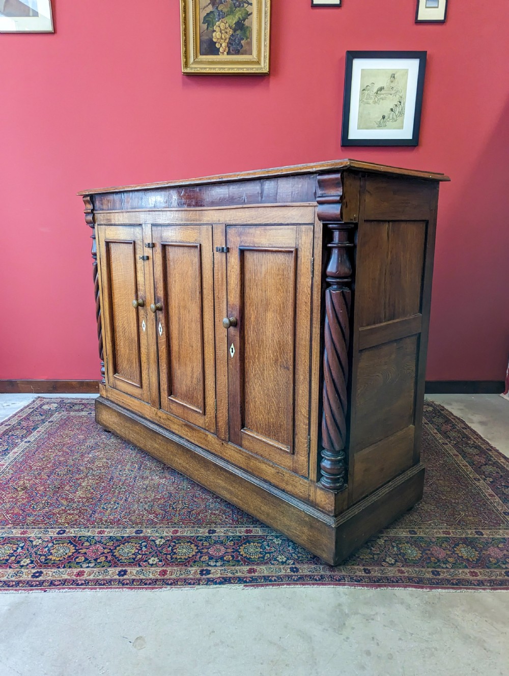 Antique George II Oak Cupboard / Sideboard Circa 1750 View IV