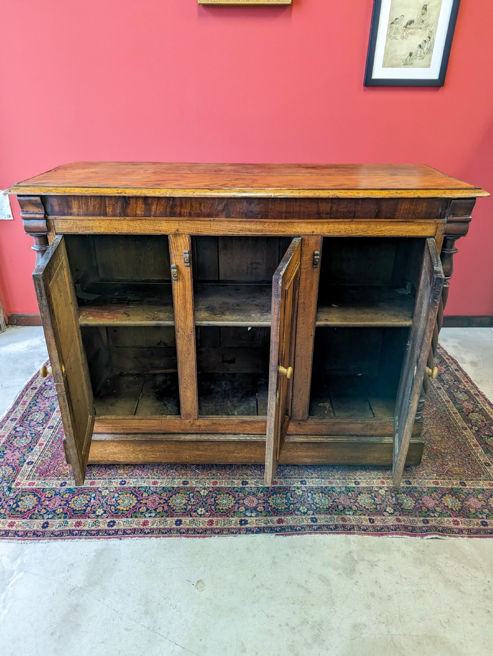 Antique George II Oak Cupboard / Sideboard Circa 1750 View V