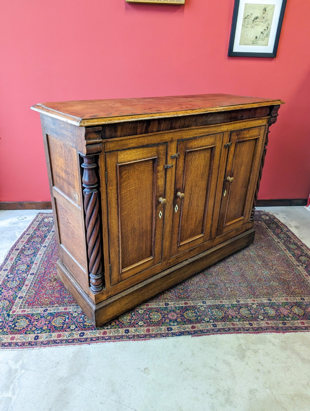 Antique George II Oak Cupboard / Sideboard Circa 1750 View VIII