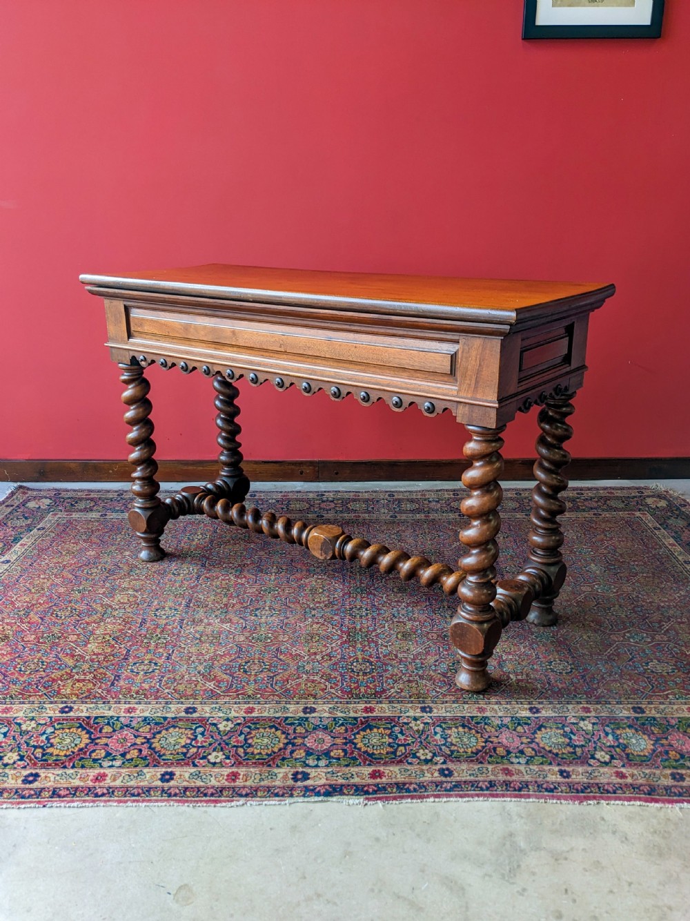 Antique Mid 19th Century Mahogany Gothic Revival Side Table