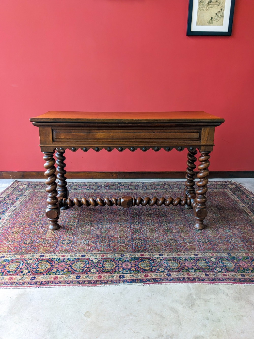 Antique Mid 19th Century Mahogany Gothic Revival Side Table View II