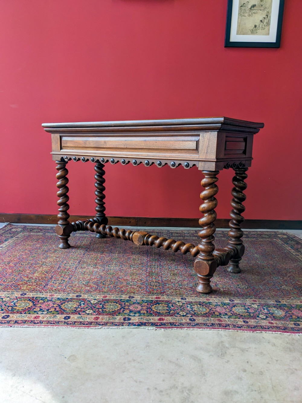 Antique Mid 19th Century Mahogany Gothic Revival Side Table View III