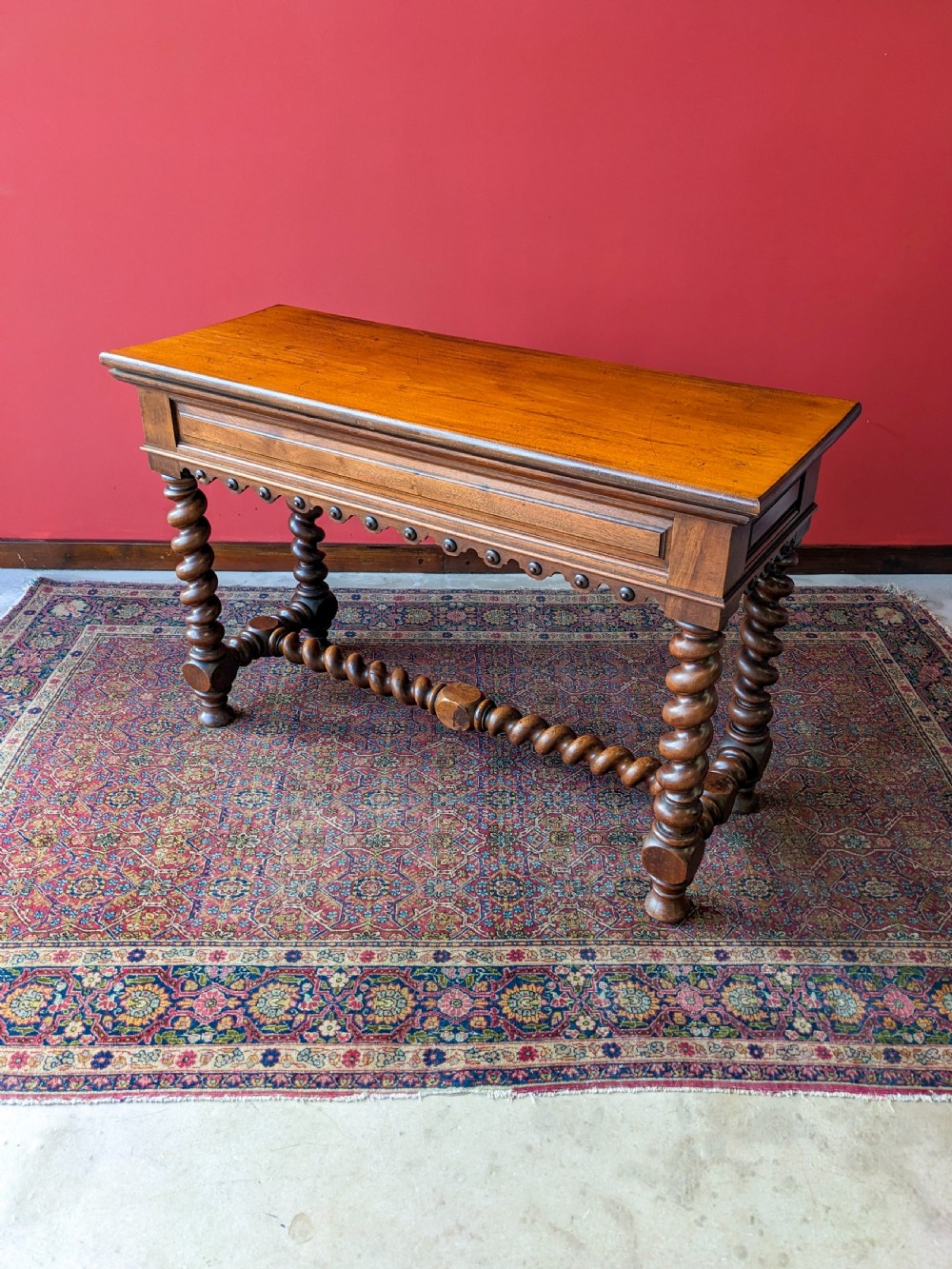 Antique Mid 19th Century Mahogany Gothic Revival Side Table View V