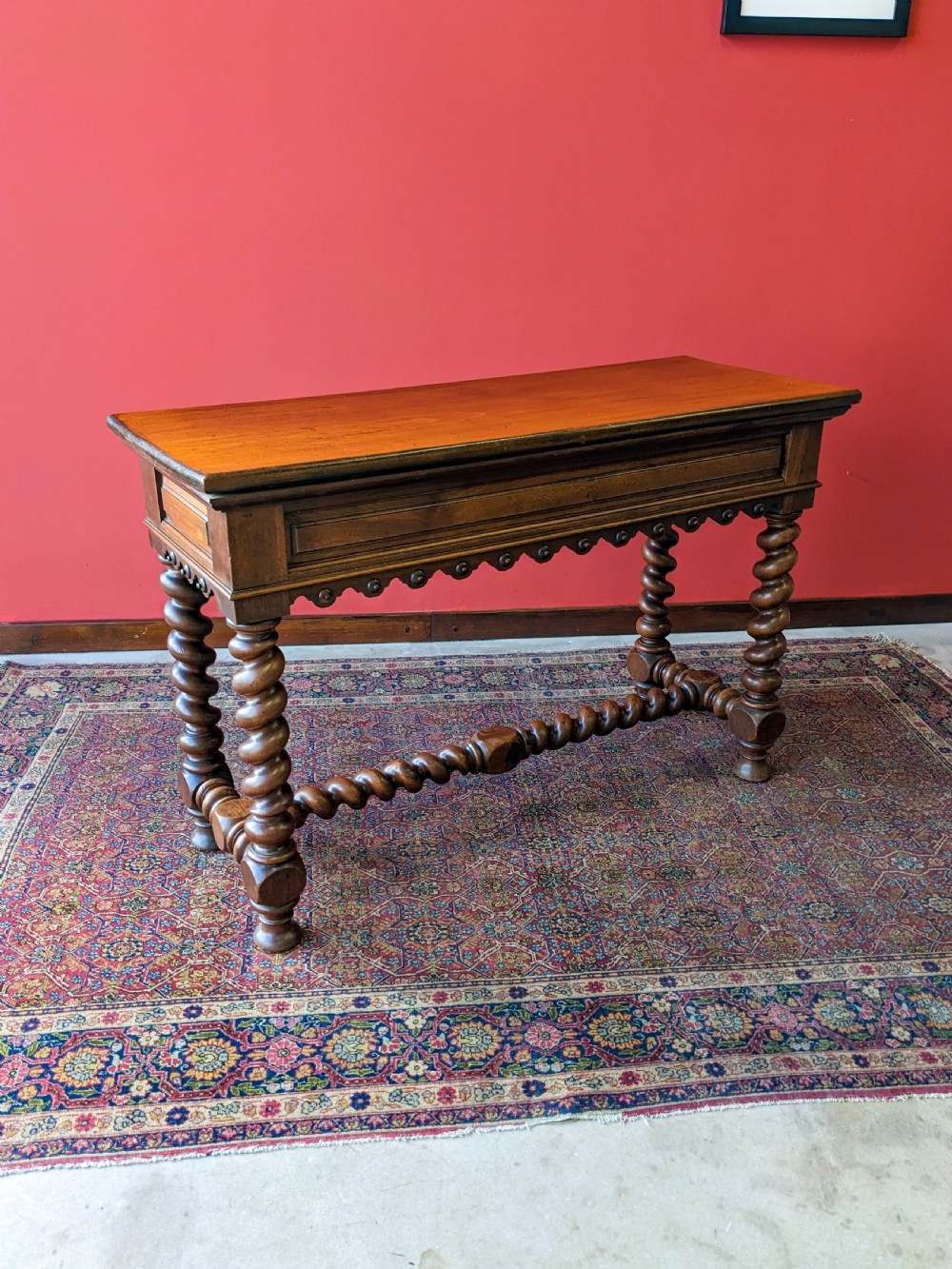 Antique Mid 19th Century Mahogany Gothic Revival Side Table View VI