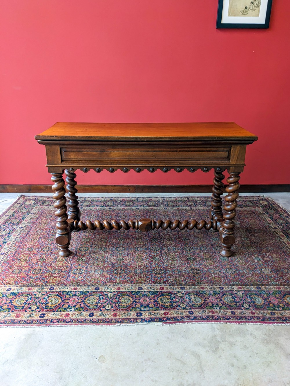 Antique Mid 19th Century Mahogany Gothic Revival Side Table View VII