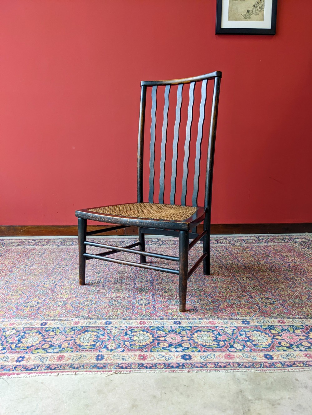 Antique Arts & Crafts Morris & Co Lathback Chair for Liberty & Co View IV