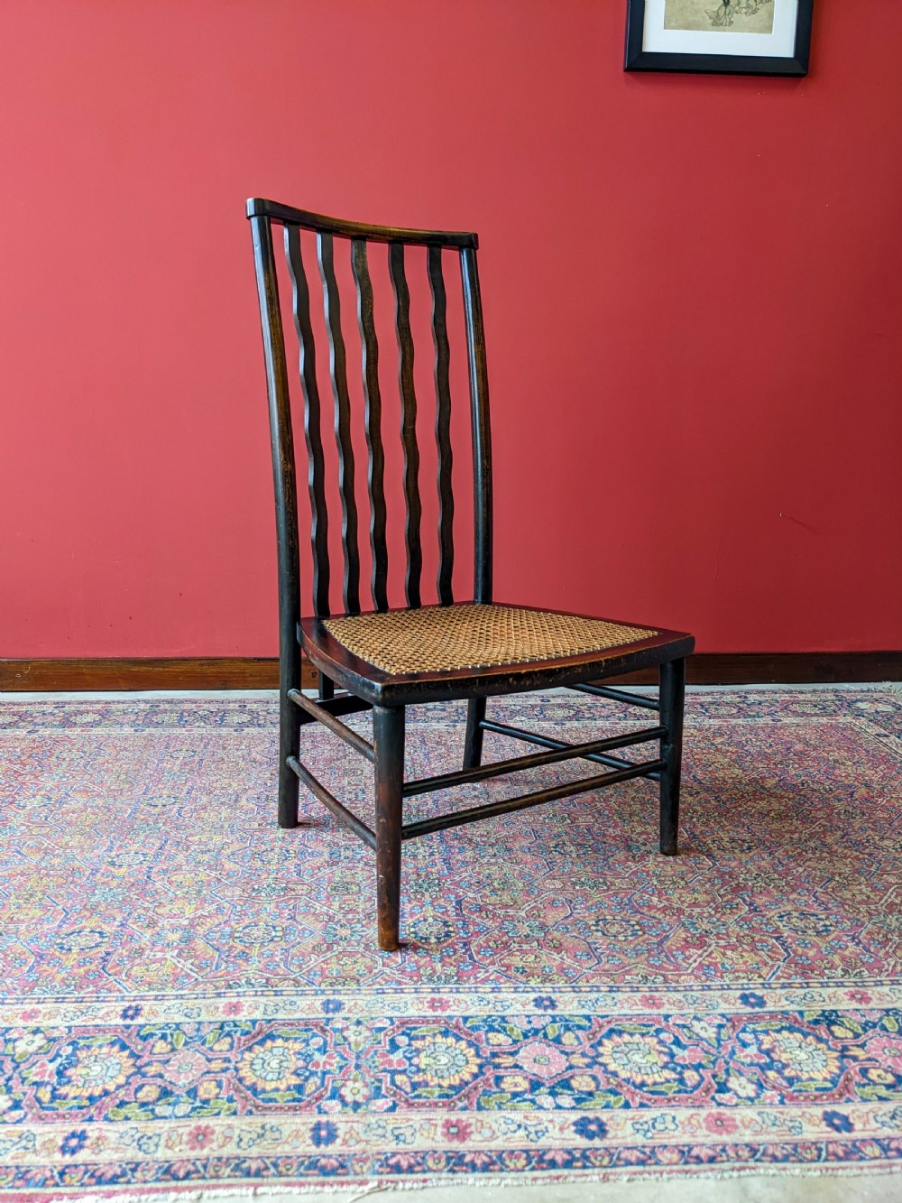Antique Arts & Crafts Morris & Co Lathback Chair for Liberty & Co View V