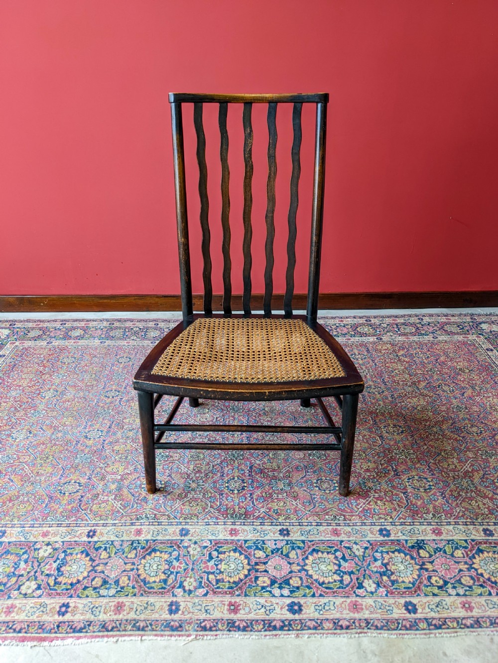 Antique Arts & Crafts Morris & Co Lathback Chair for Liberty & Co View VI