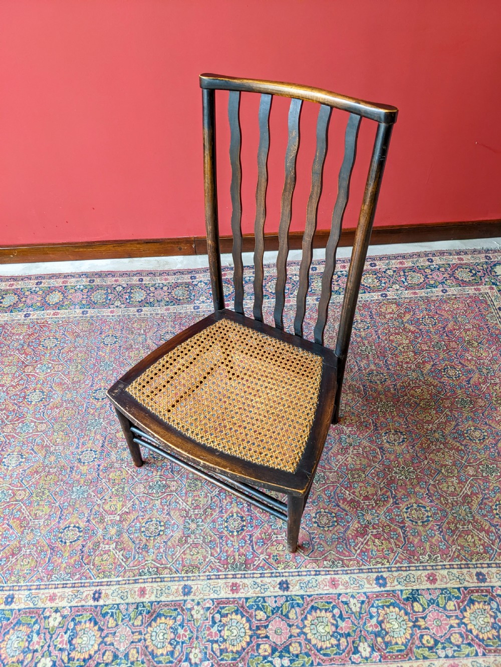 Antique Arts & Crafts Morris & Co Lathback Chair for Liberty & Co View VII