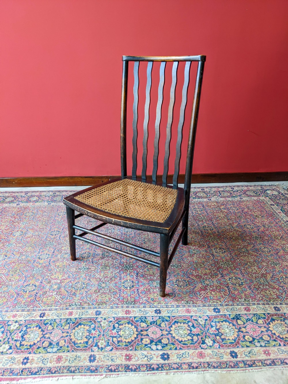 Antique Arts & Crafts Morris & Co Lathback Chair for Liberty & Co View IX