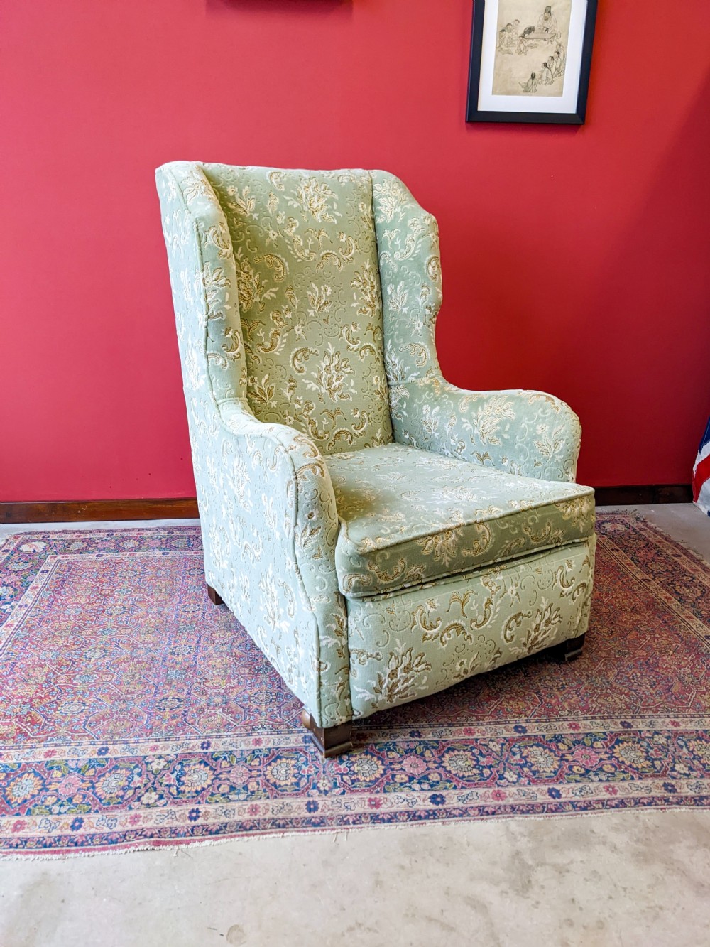 Antique Victorian High Back Armchair View III