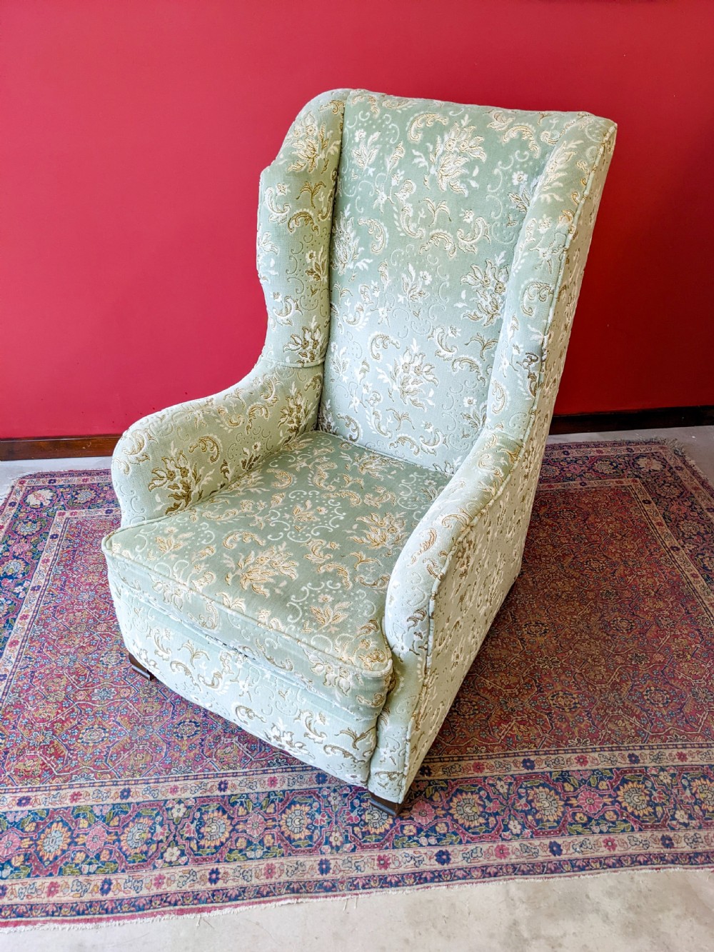 Antique Victorian High Back Armchair View IV