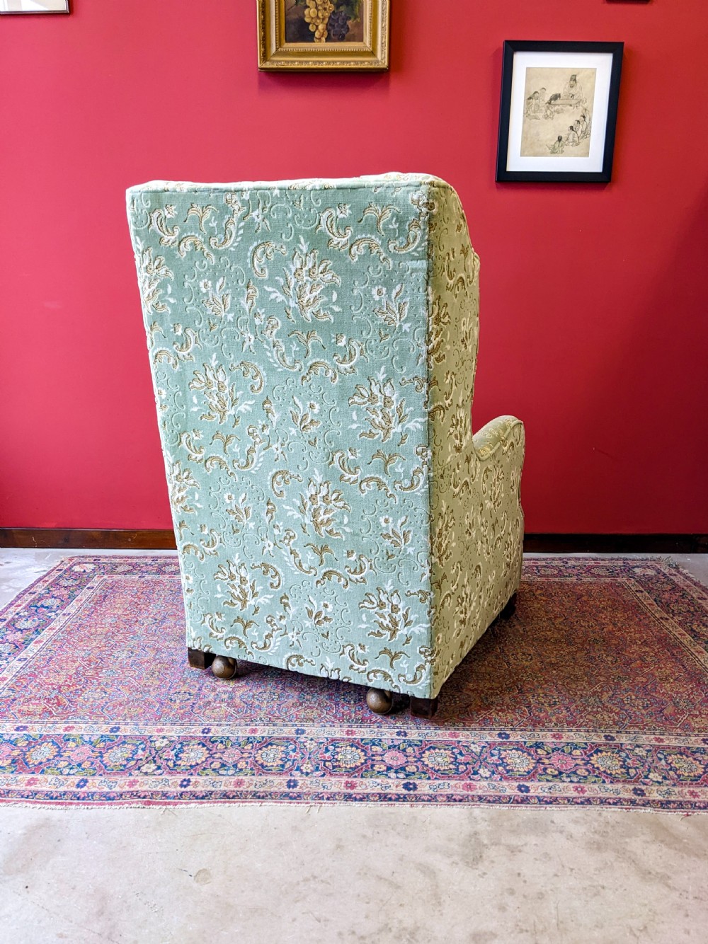 Antique Victorian High Back Armchair View VI