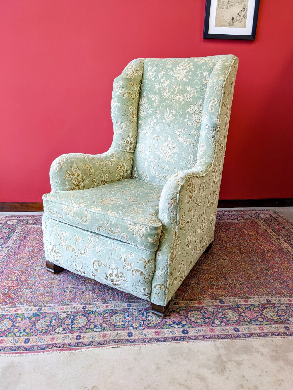 Antique Victorian High Back Armchair View VII