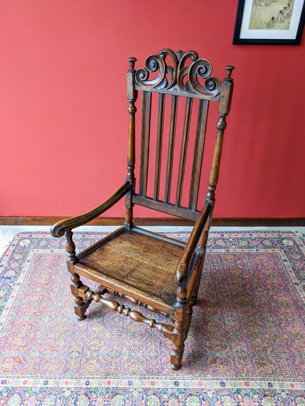 Antique William & Mary Walnut Armchair Circa 1690 View III