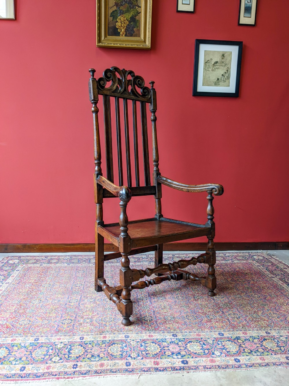 Antique William & Mary Walnut Armchair Circa 1690 View VII