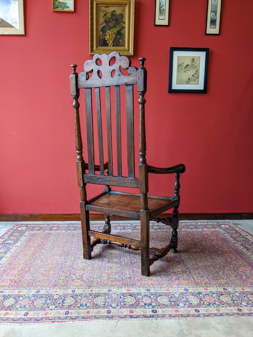 Antique William & Mary Walnut Armchair Circa 1690 View VIII