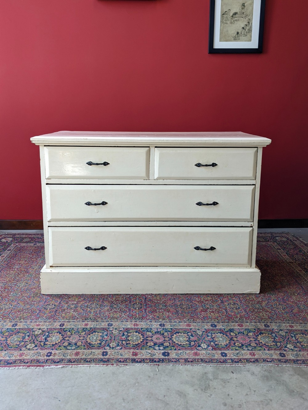 Antique Victorian Painted Pine Chest of Drawers View II