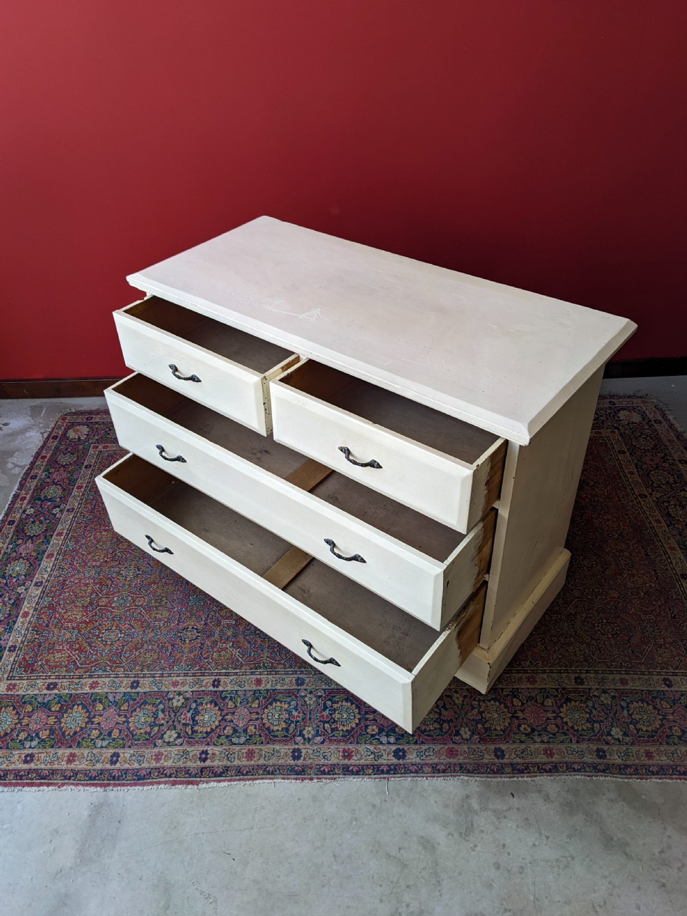 Antique Victorian Painted Pine Chest of Drawers View III