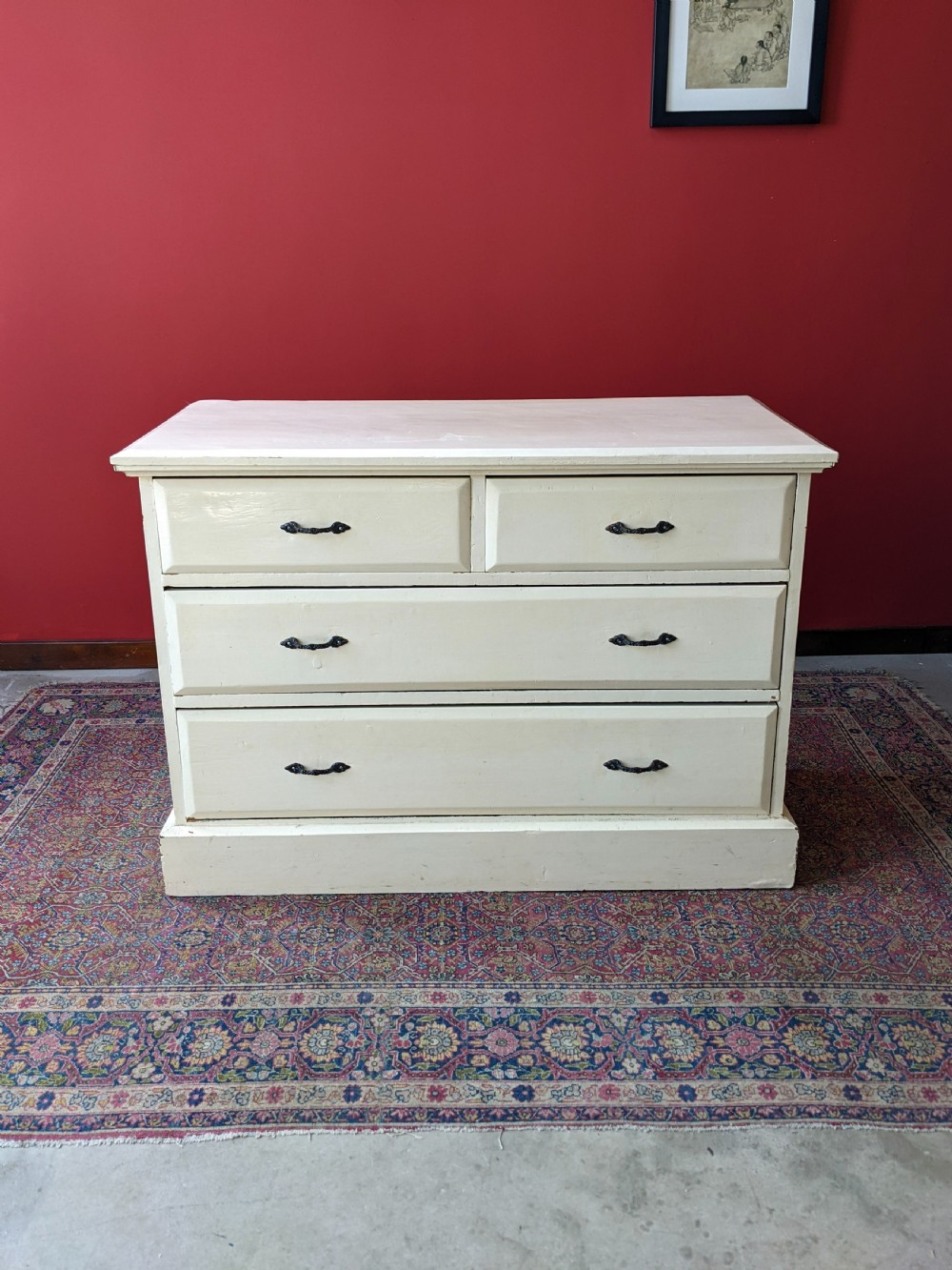 Antique Victorian Painted Pine Chest of Drawers View VI
