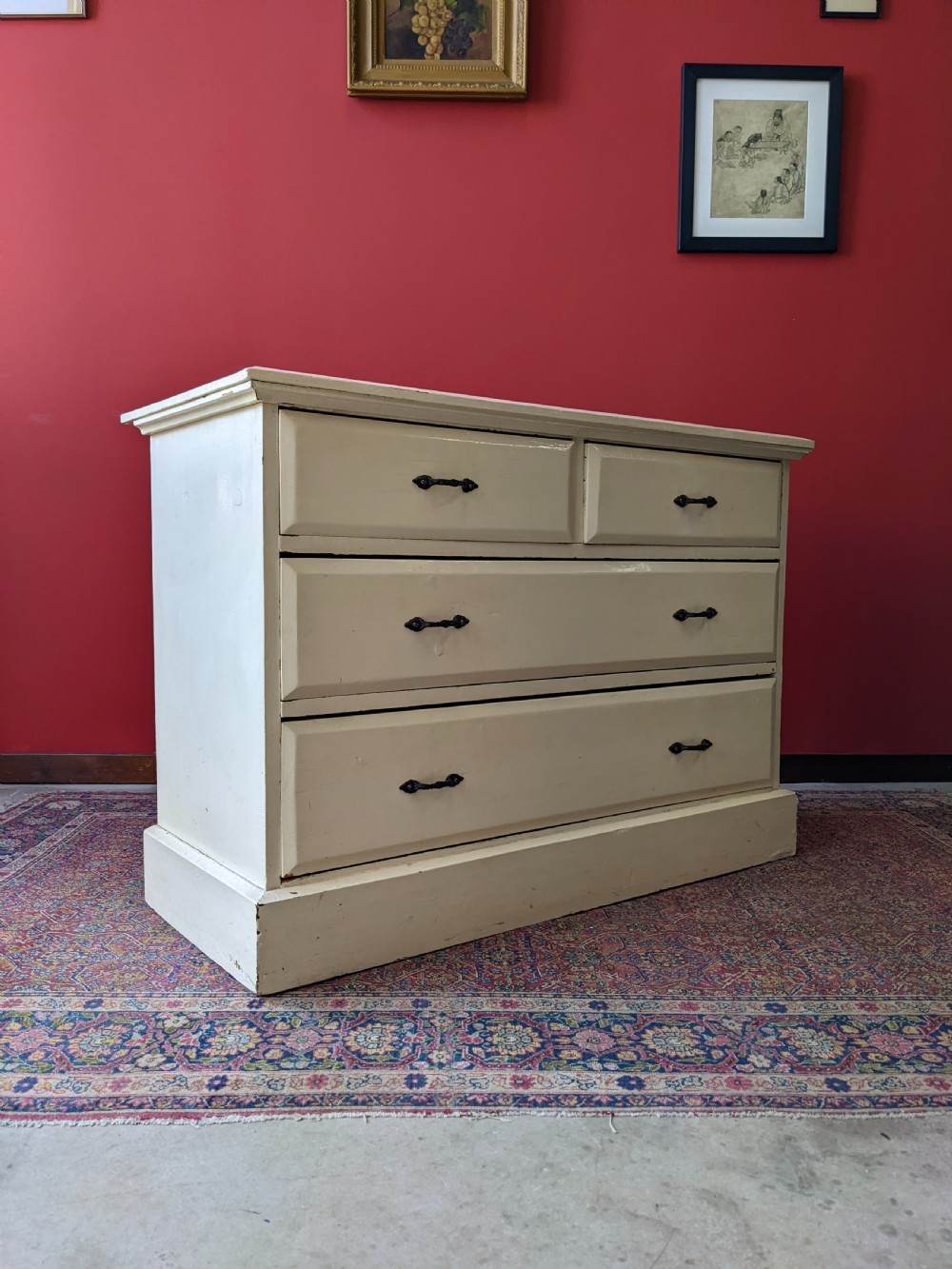 Antique Victorian Painted Pine Chest of Drawers View VII