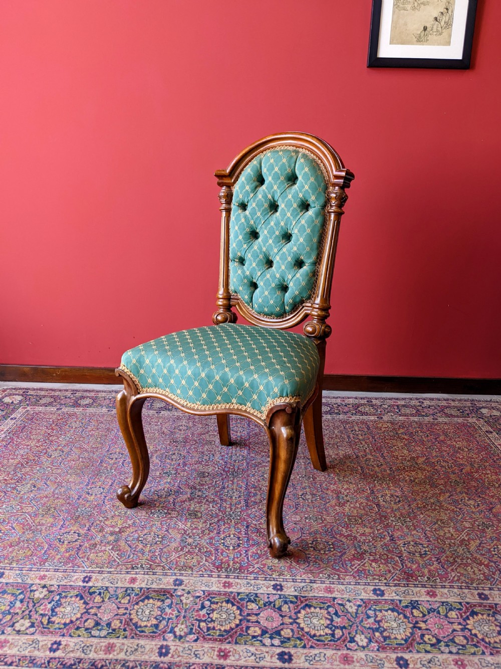 Pair of Antique 19th Century Walnut Parlour Chairs View VIII