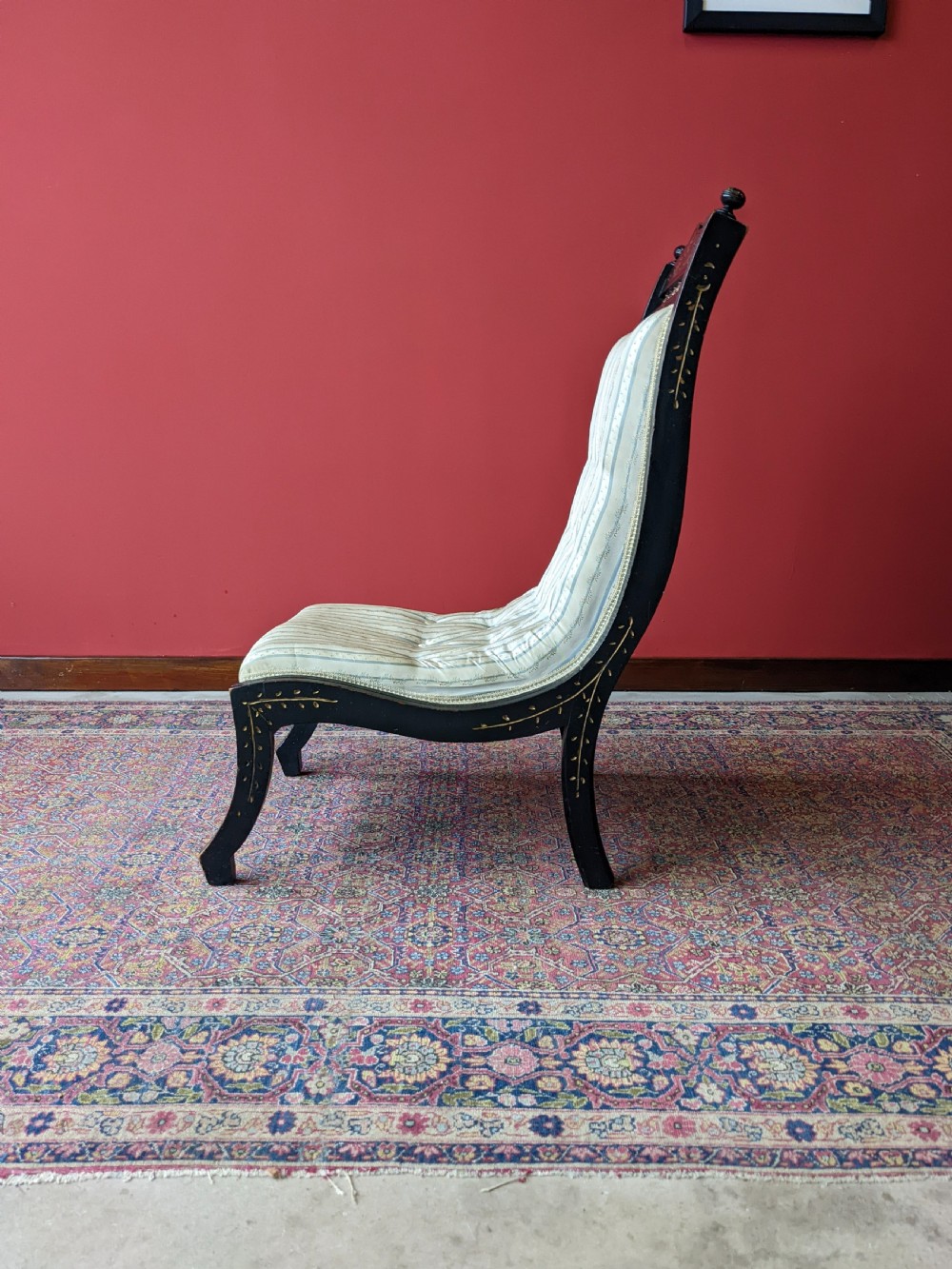 Antique 19th Century Ebonised Aesthetic Movement Chair