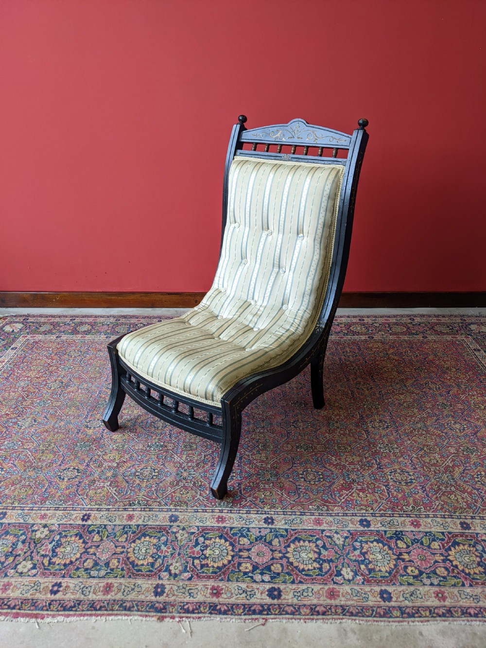 Antique 19th Century Ebonised Aesthetic Movement Chair View IV