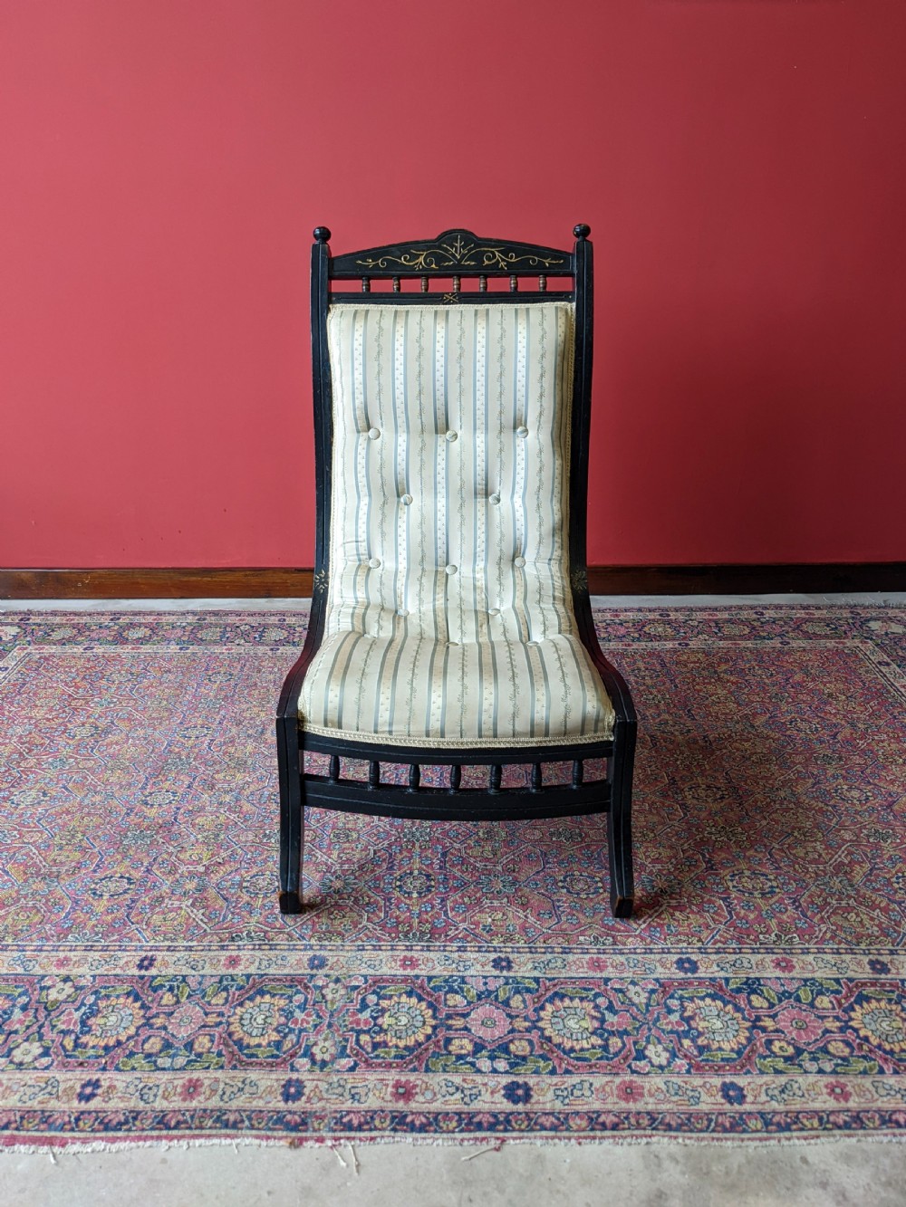 Antique 19th Century Ebonised Aesthetic Movement Chair View V