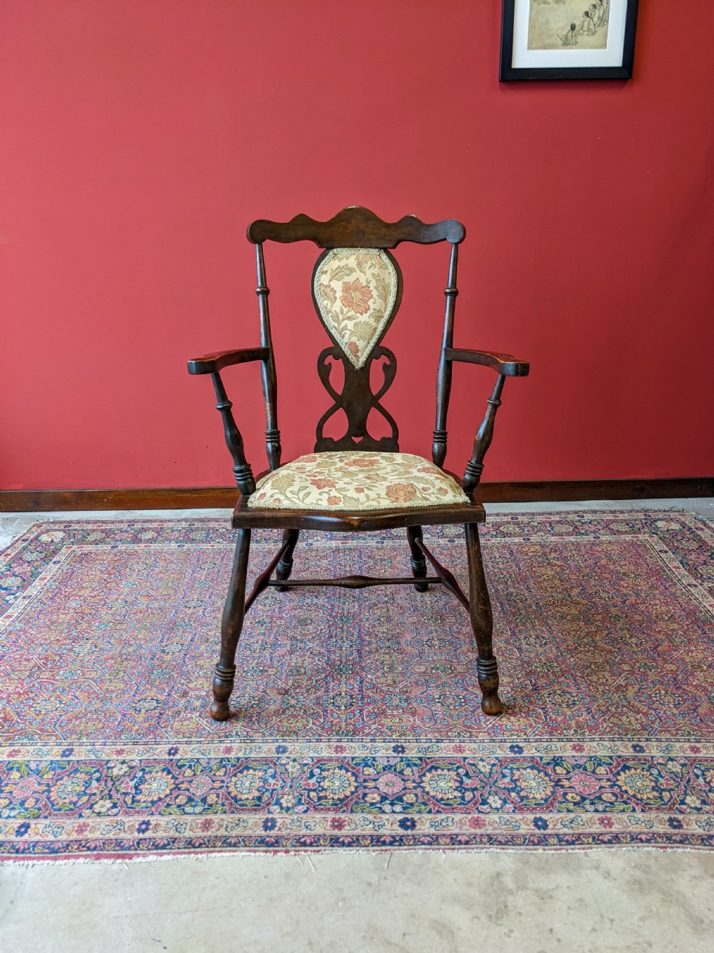 Antique 19th Century Welsh Elm Elbow Chair View II